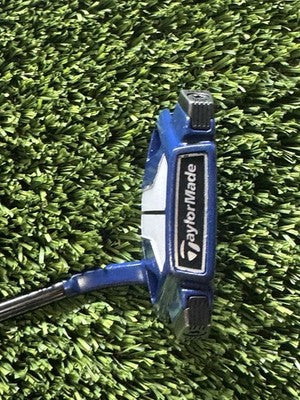 Right Handed TaylorMade Spider Tour X Solid Navy Blue, 35 Inch + Head Cover