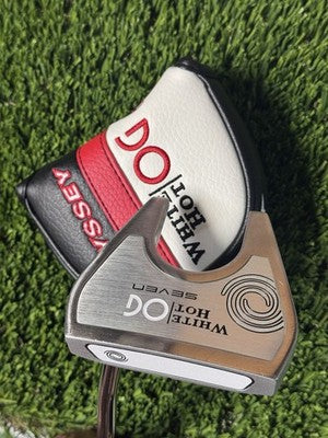 Right Handed Odyssey White Hot OG Seven 7 Mallet Putter 33" Mens + Head Cover