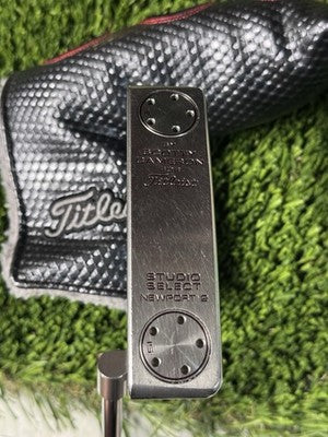 Left Handed Scotty Cameron Studio Select Newport 2 Putter 34" Nice! W Head Cover