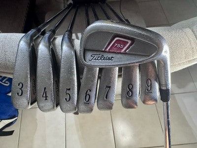 Titleist 755 Forged Iron Set 3-PW S300 Dynamic Gold Steel Shafts Stiff RH +0.5”