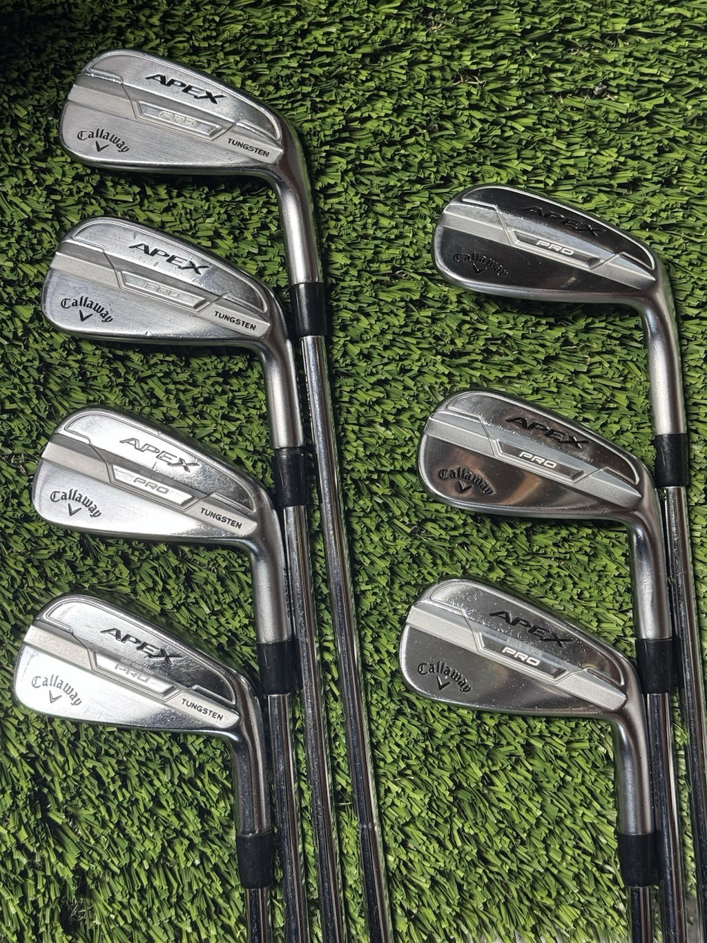 Callaway Apex Pro 21 Iron Set 4-PW Stiff Flex Elevate Steel Shafts Right Handed