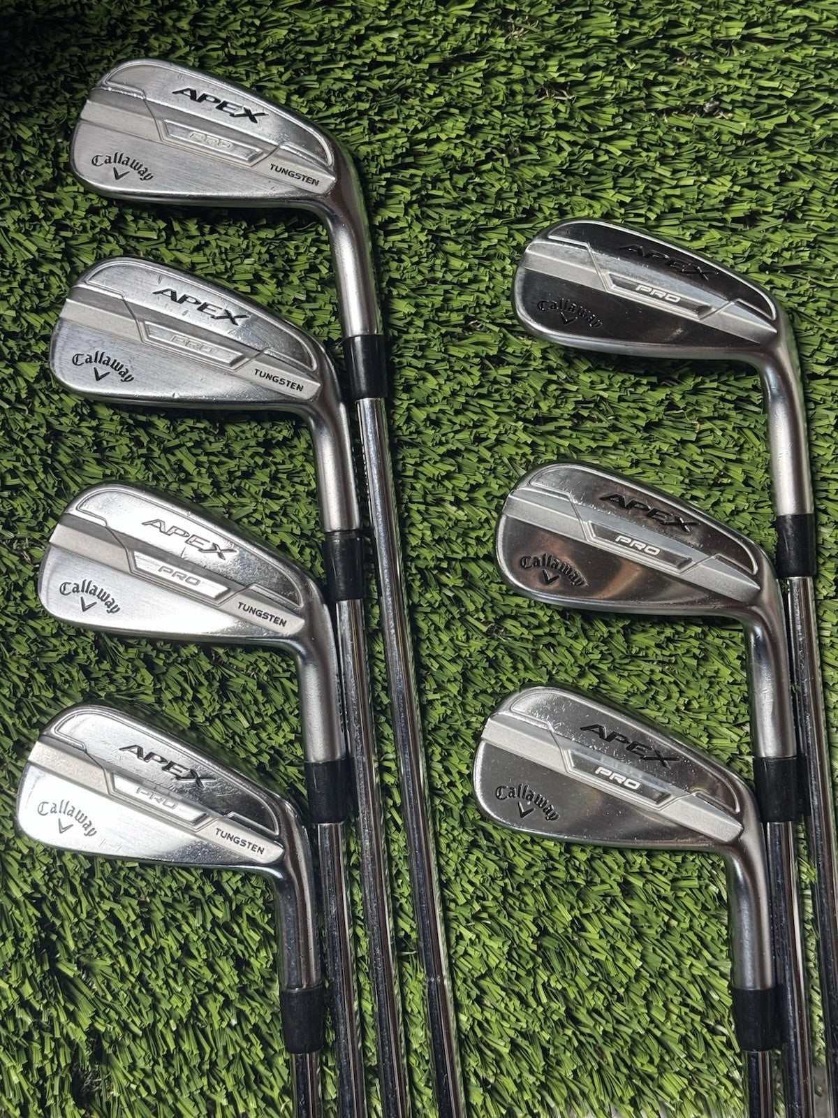 Callaway Apex Pro 21 Iron Set 4-PW Stiff Flex Elevate Steel Shafts Right Handed