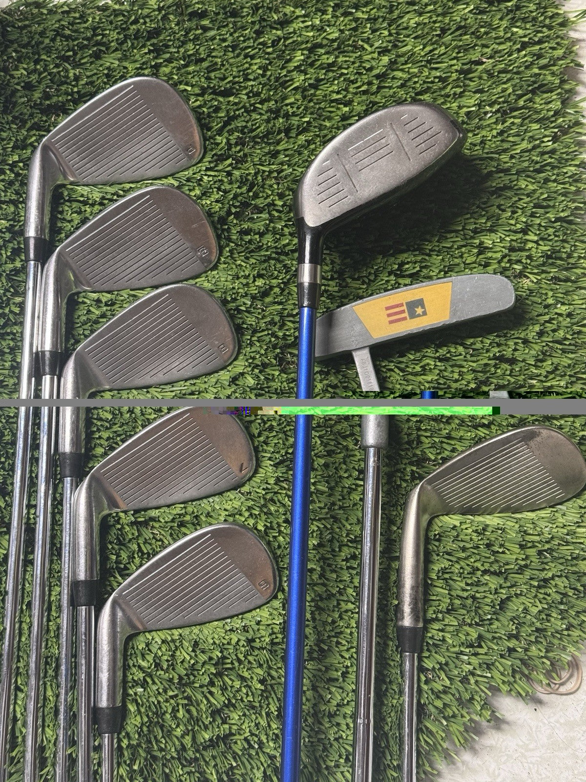 USKG US Kids Golf Tour Series TS-6 Iron Set 6-PW-SW,3W, Putter 60-41 Junior Flex