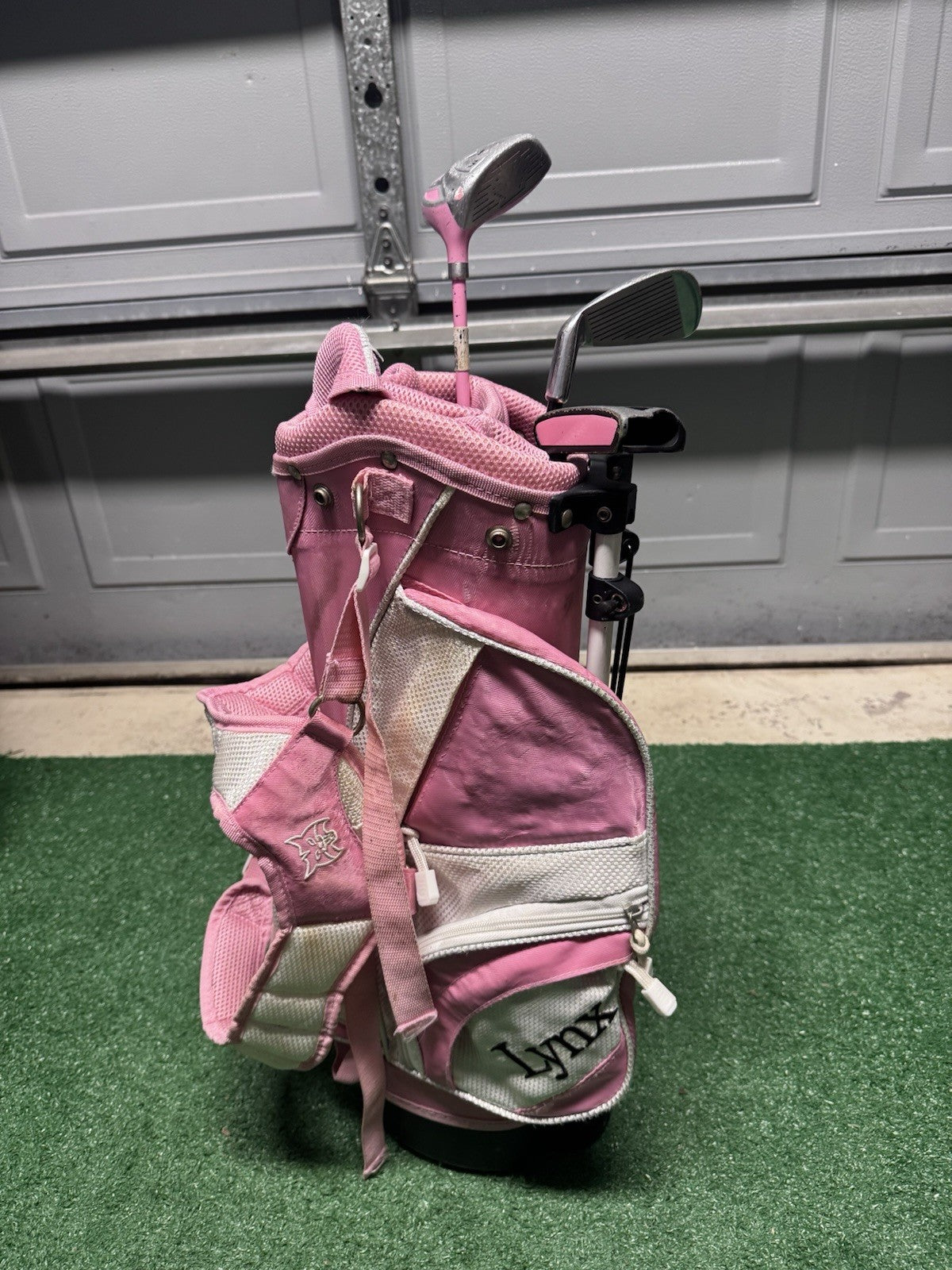 Lynx LX Jr Girls Pink Golf Set 3pc 3 Wood, 7 Iron, Putter & Bag 3-5yr Old RH