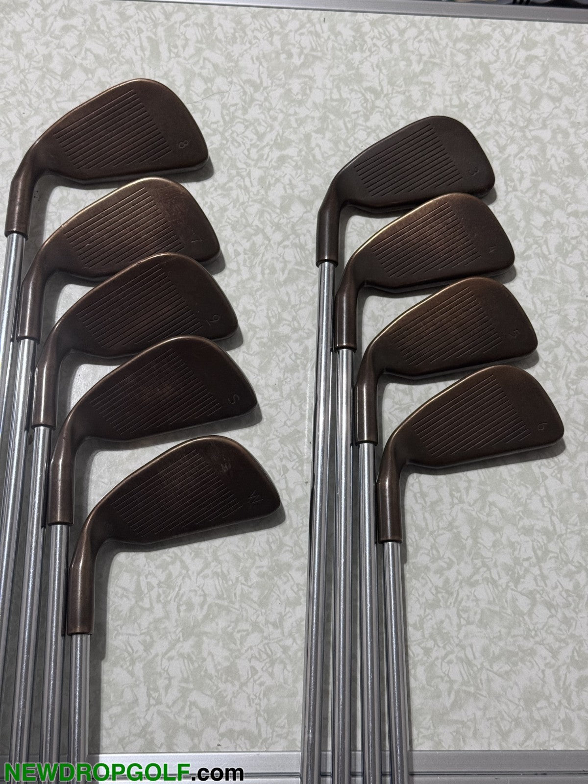 PING ZING BERYLLIUM COPPER IRON SET 3-PW-SW JZ Steel Stiff Flex Shafts RH