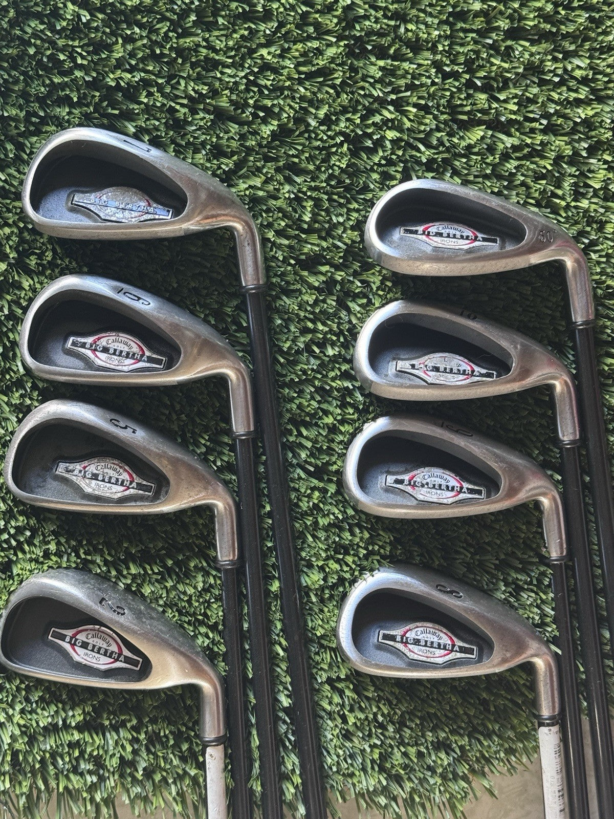 Callaway 2002 Big Bertha iron Set 2, 5-10,PW RCH 75 Regular Flex Graphite RH