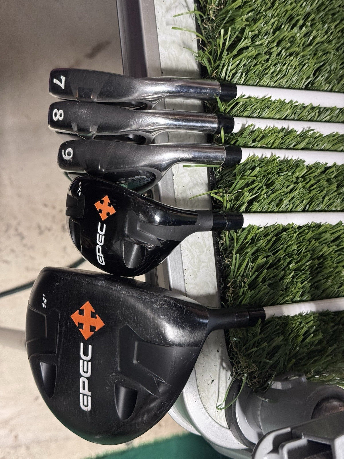 Epec Golf Youth 5 Club Set Driver 14*, 6H 26*, 7, 8, 9 Irons Junior Right Handed