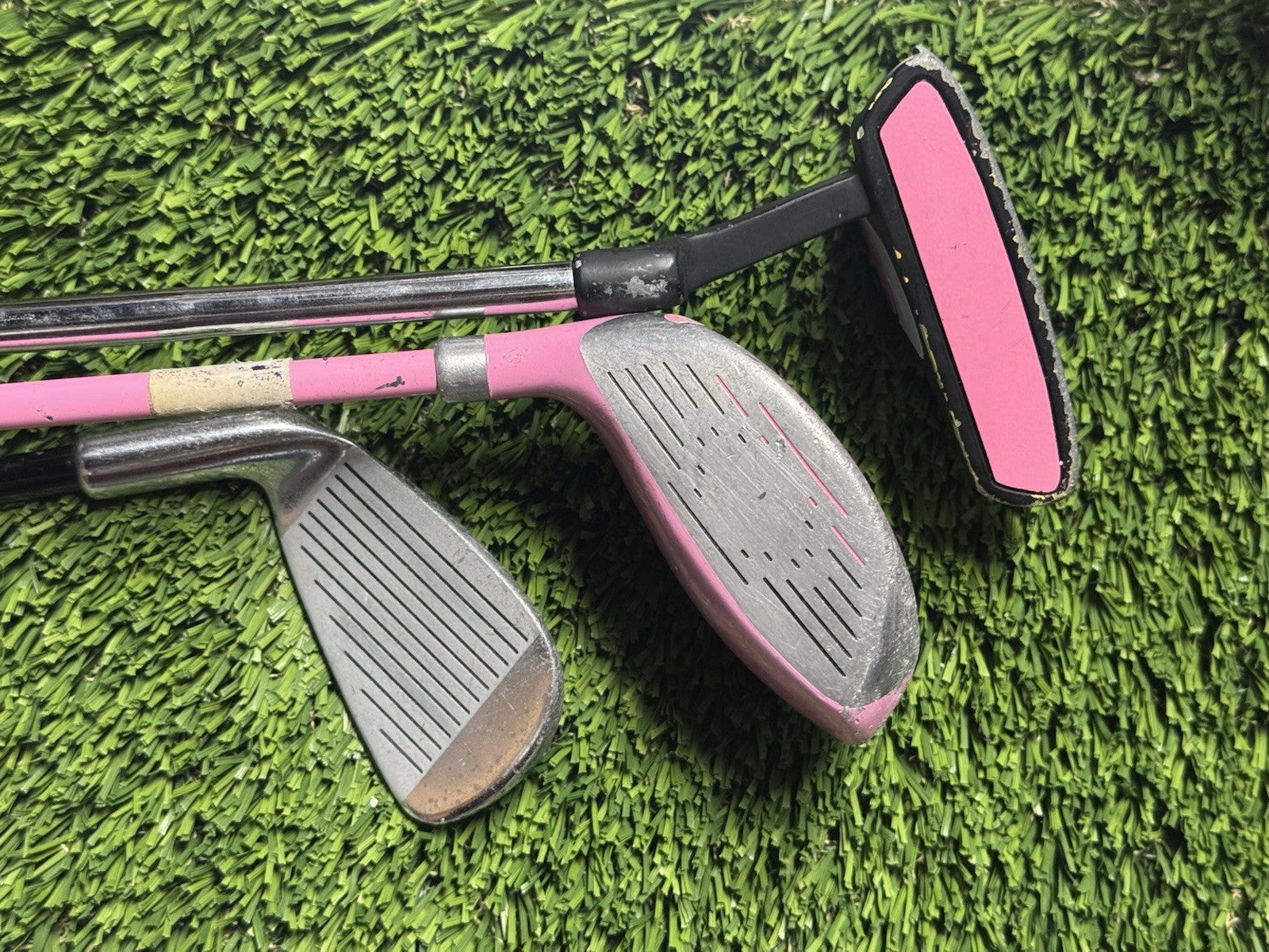 Lynx LX Jr Girls Pink Golf Set 3pc 3 Wood, 7 Iron, Putter & Bag 3-5yr Old RH