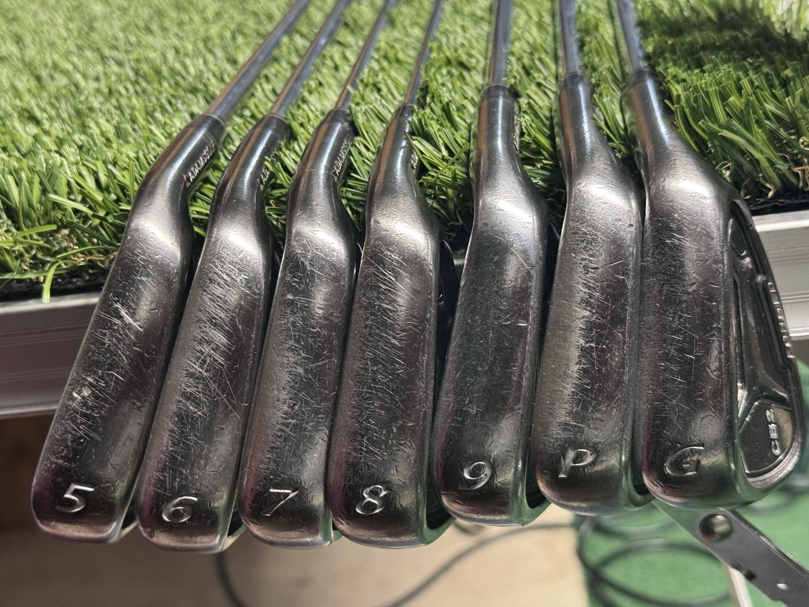 Adams Idea Pro Black CB2 Iron Set 5-PW, GW KBS Tour Steel Shaft Regular Flex RH