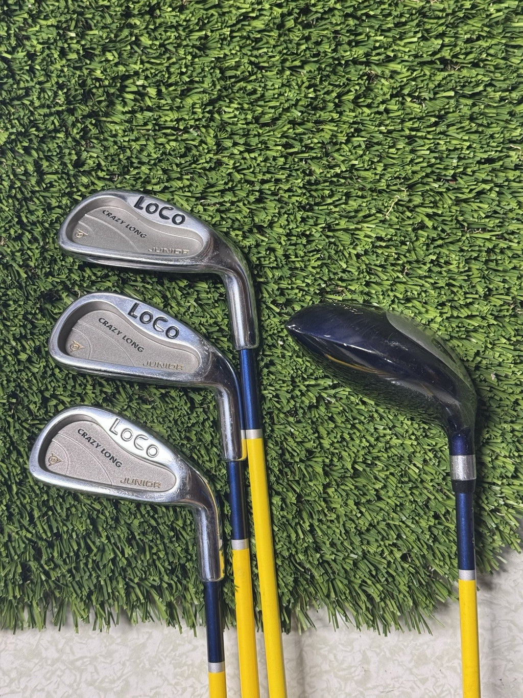 Dunlop Loco  Crazy Long Junior Golf Set 4pc Driver, 5, 7, 9 Irons RH