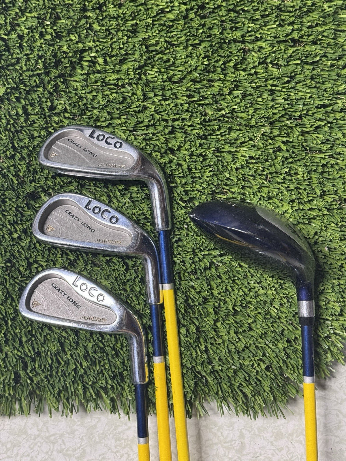 Dunlop Loco  Crazy Long Junior Golf Set 4pc Driver, 5, 7, 9 Irons RH